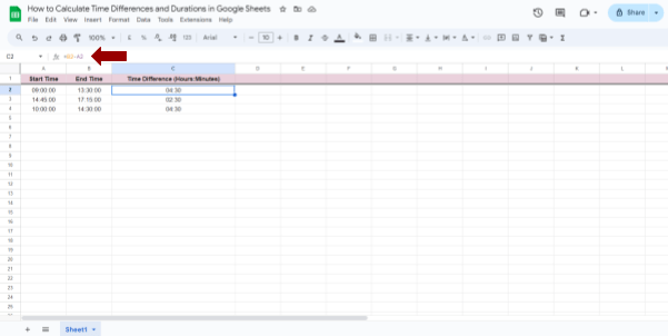 Calculating Time Differences