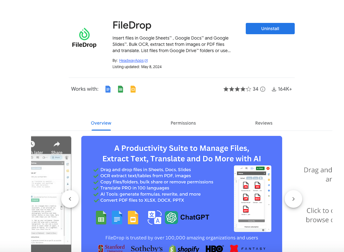Install FileDrop