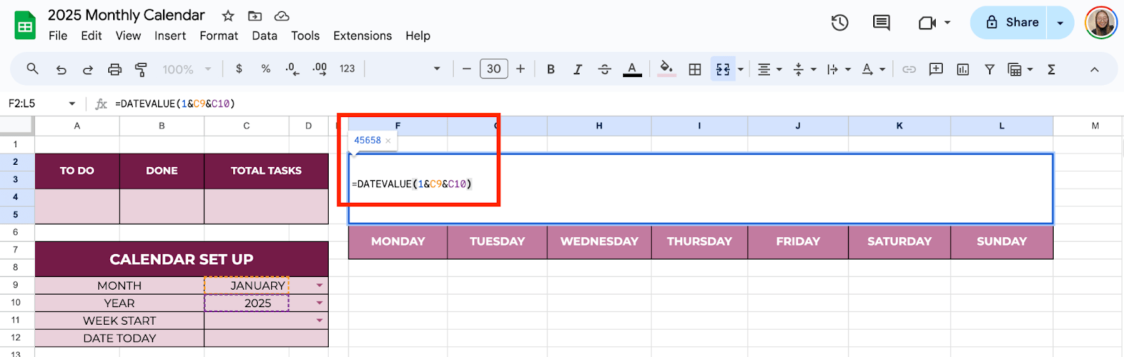 Add the Calendar