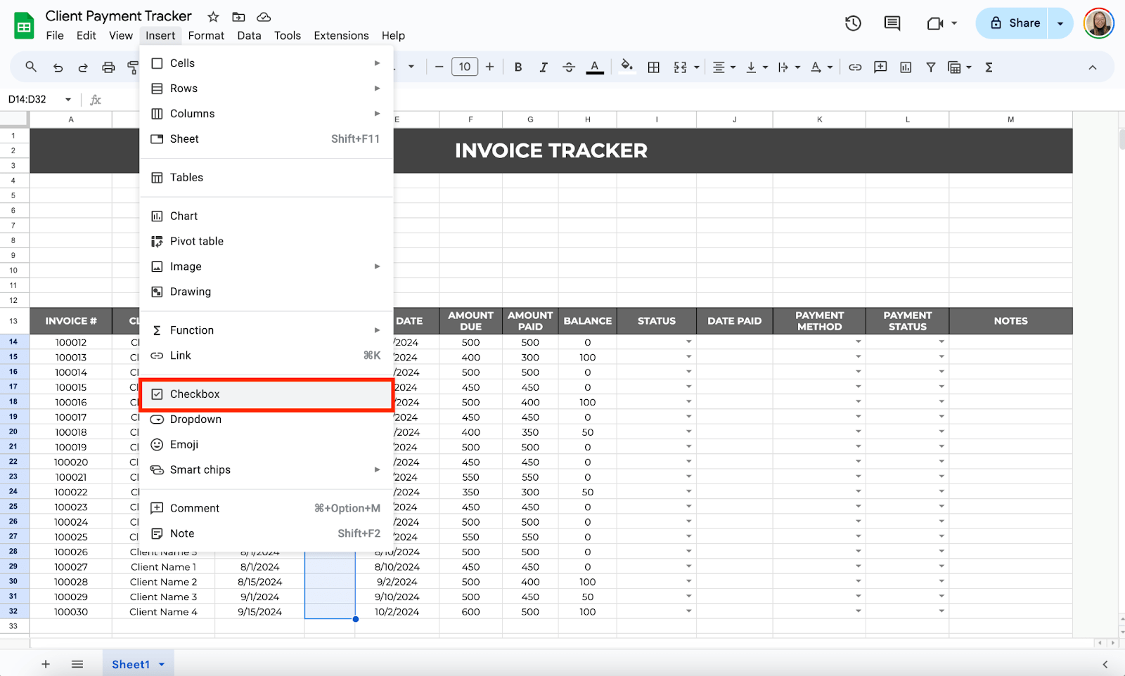 Use Automated Checkboxes