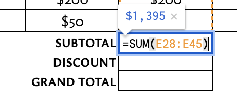 =SUM function