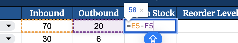 Calculate Stock Levels Automatically