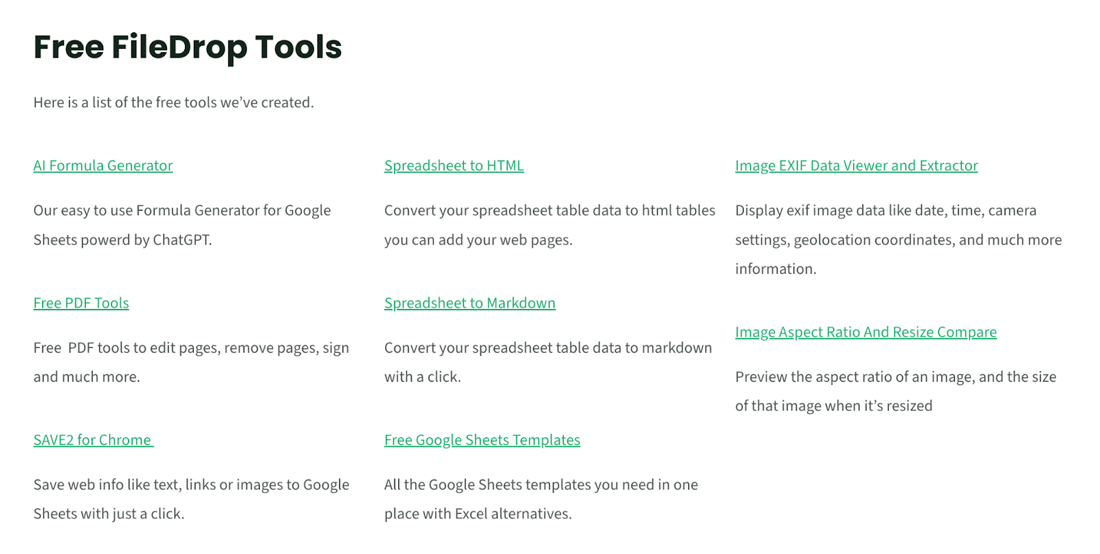 Free FileDrop Tools 