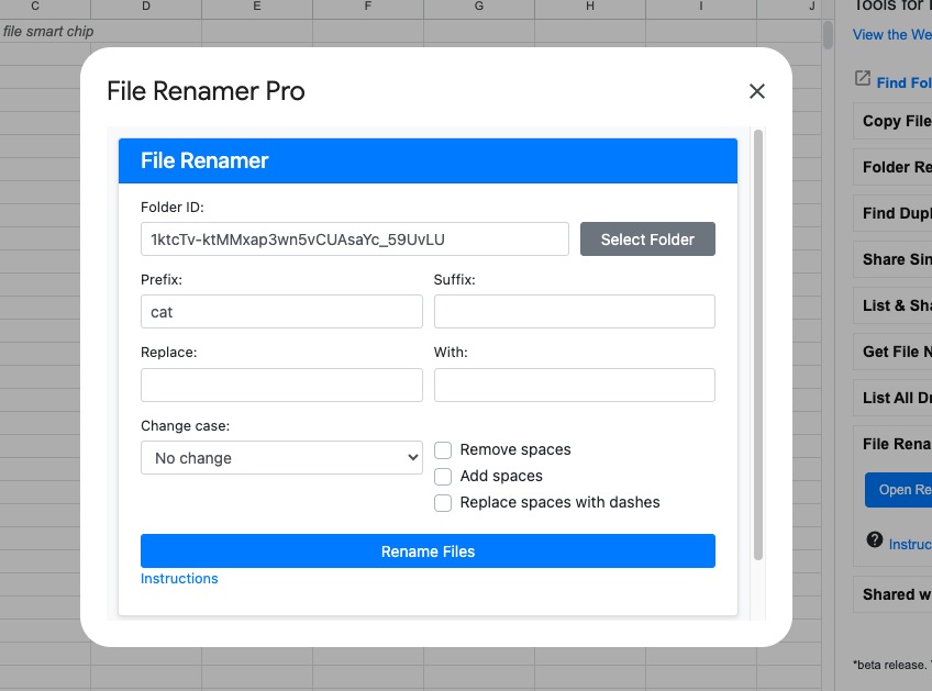 Copy and paste your folder ID