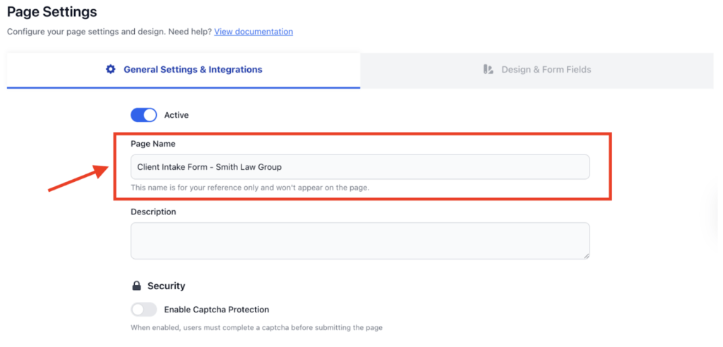 Page Setting FileDrop FileDrop page settings with Page Name field highlighted.