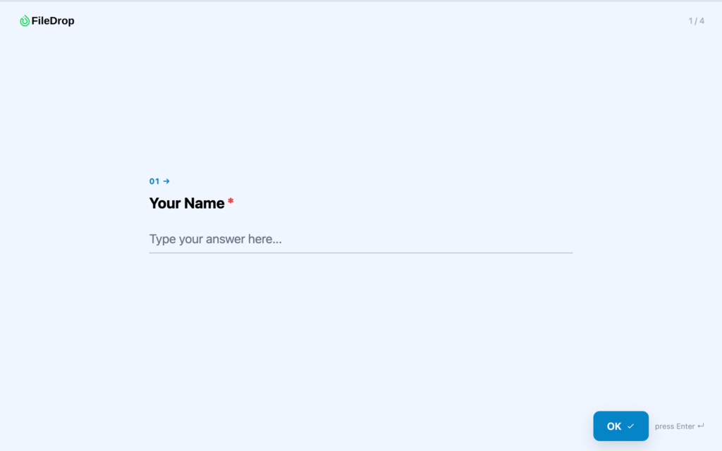 File Upload Form Conversational View